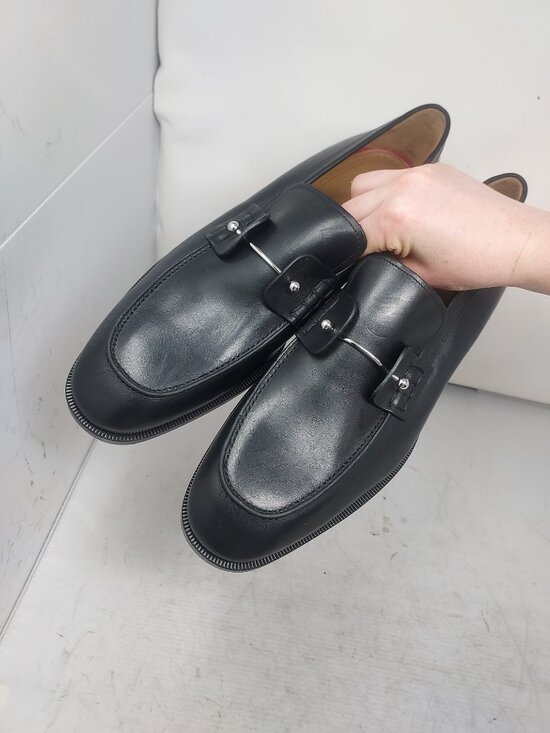 Christian Louboutin Leather Black Chambelimoc Loafer